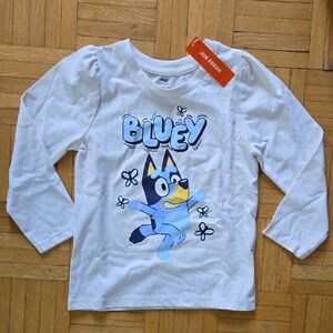 Joe Fresh White Bluey Long Sleeve Tee